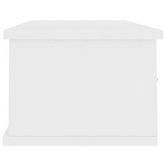 Sienas atvilktņu plaukts, balts, 88x26x18,5 cm, skaidu plāksne cena un informācija | Plaukti | 220.lv
