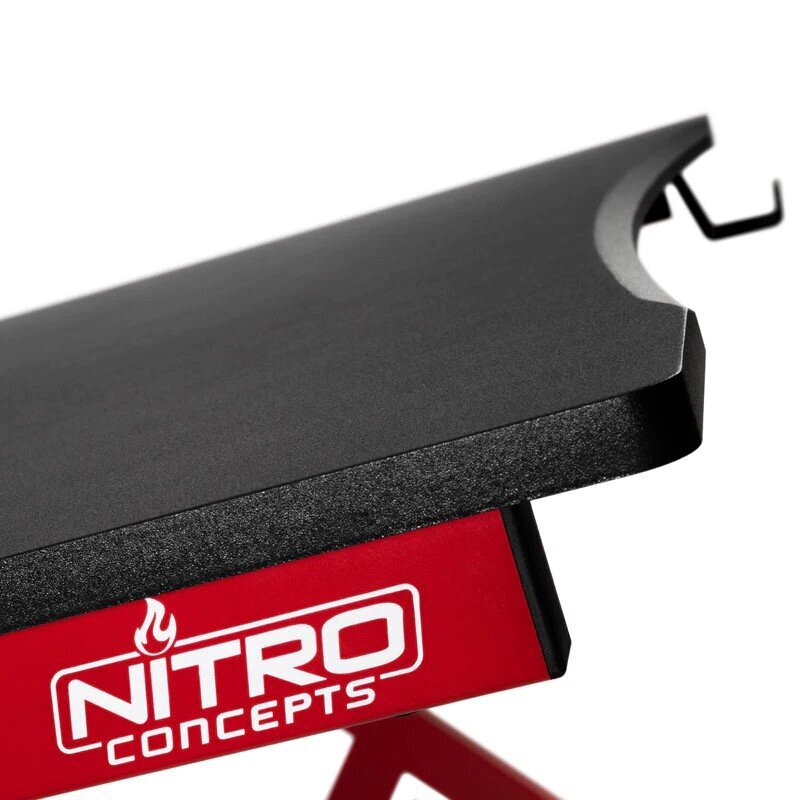 Spēļu galds Nitro Concepts D12, melns/sarkans цена и информация | Datorgaldi, rakstāmgaldi, biroja galdi | 220.lv