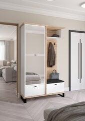 Комплект мебели для прихожей Meblocross Cross Cro-14 3D, белый / цвет дуба/ черный цена и информация | Комплекты в прихожую | 220.lv