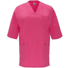 Unisex krekls ar īsām piedurknēm un izgriezumu, rozā cena un informācija | Medicīnas apģērbs  | 220.lv
