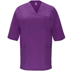 Unisex krekls ar īsām piedurknēm un izgriezumu, violets cena un informācija | Medicīnas apģērbs  | 220.lv