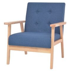 vidaXL atpūtas krēsls, zils audums цена и информация | Кресла в гостиную | 220.lv