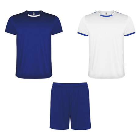 Unisex sporta tērps: 2 T-krekli + 1 šorti, balts/zils cena un informācija | Sporta apģērbs vīriešiem | 220.lv