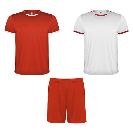 Unisex sporta tērps: 2 T-krekli + 1 šorti, sarkans/balts cena un informācija | Sporta apģērbs vīriešiem | 220.lv