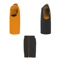 Unisex sporta komplekts: 2 T-krekli un 1 šorti, oranžs/melns cena un informācija | Sporta apģērbs vīriešiem | 220.lv