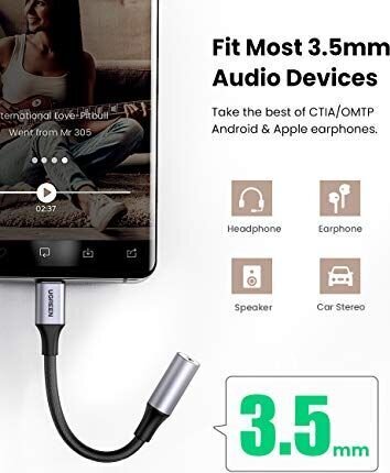 Ugreen AV161 USB-C adapteris, 3,5 mm цена и информация | Adapteri un USB centrmezgli | 220.lv