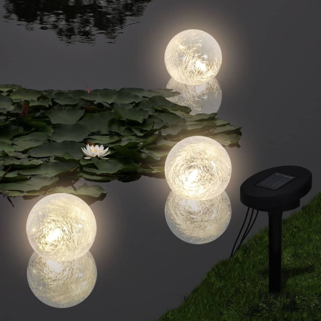 vidaXL Peldošas LED lampas, 6 gab., dīķim un baseinam цена и информация | Āra apgaismojums | 220.lv