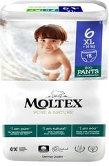 Autiņbiksītes-biksītes Moltex Pure & Nature 6 XL 14+kg 18gab cena un informācija | Autiņbiksītes | 220.lv