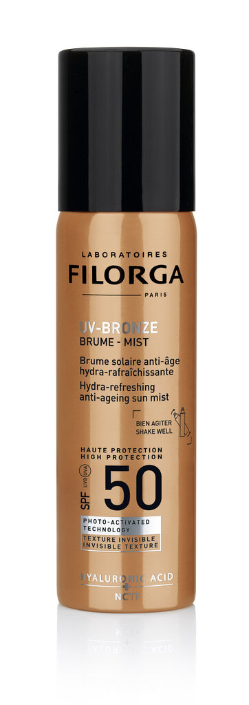 Daudzfunkcionāls sauļošanās sprejs Filorga UV-Bronze SPF 50, 60 ml cena un informācija | Sauļošanās krēmi | 220.lv