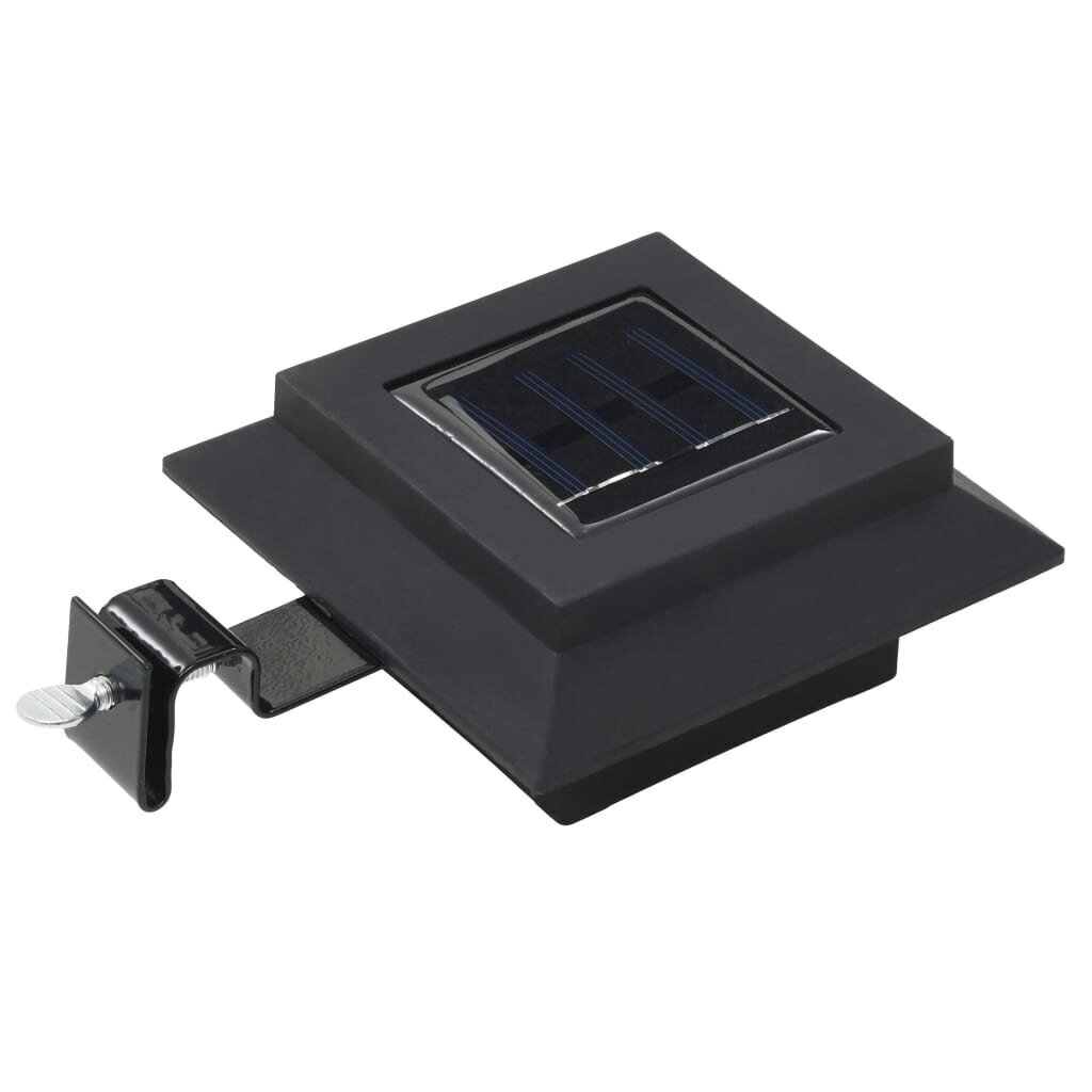 vidaXL Āra solārās lampas, 12 gab., 12 cm, LED, kvadrāta forma, melnas cena un informācija | Āra apgaismojums | 220.lv