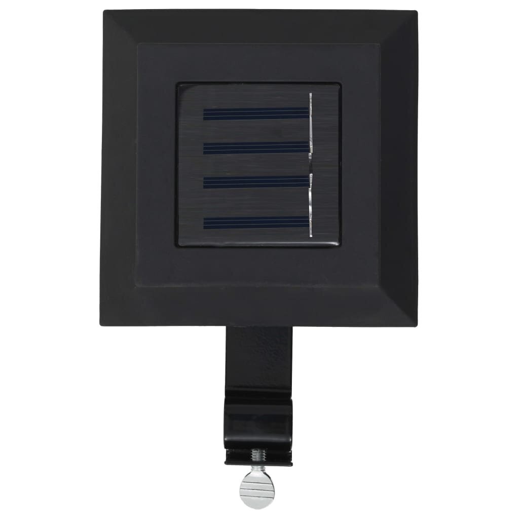 vidaXL Āra solārās lampas, 12 gab., 12 cm, LED, kvadrāta forma, melnas цена и информация | Āra apgaismojums | 220.lv