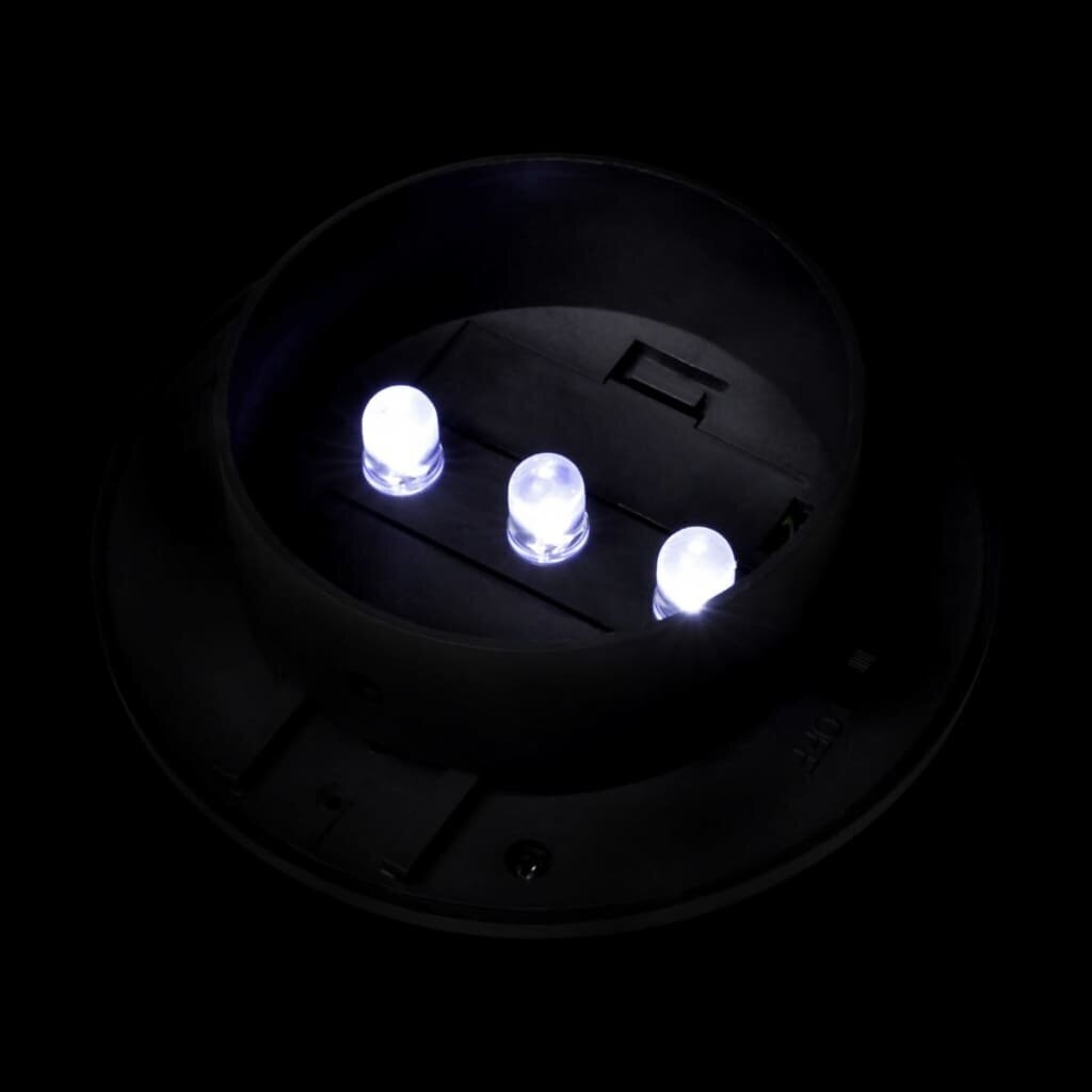 vidaXL Āra solārās lampas, 12 gab., LED, melnas цена и информация | Āra apgaismojums | 220.lv