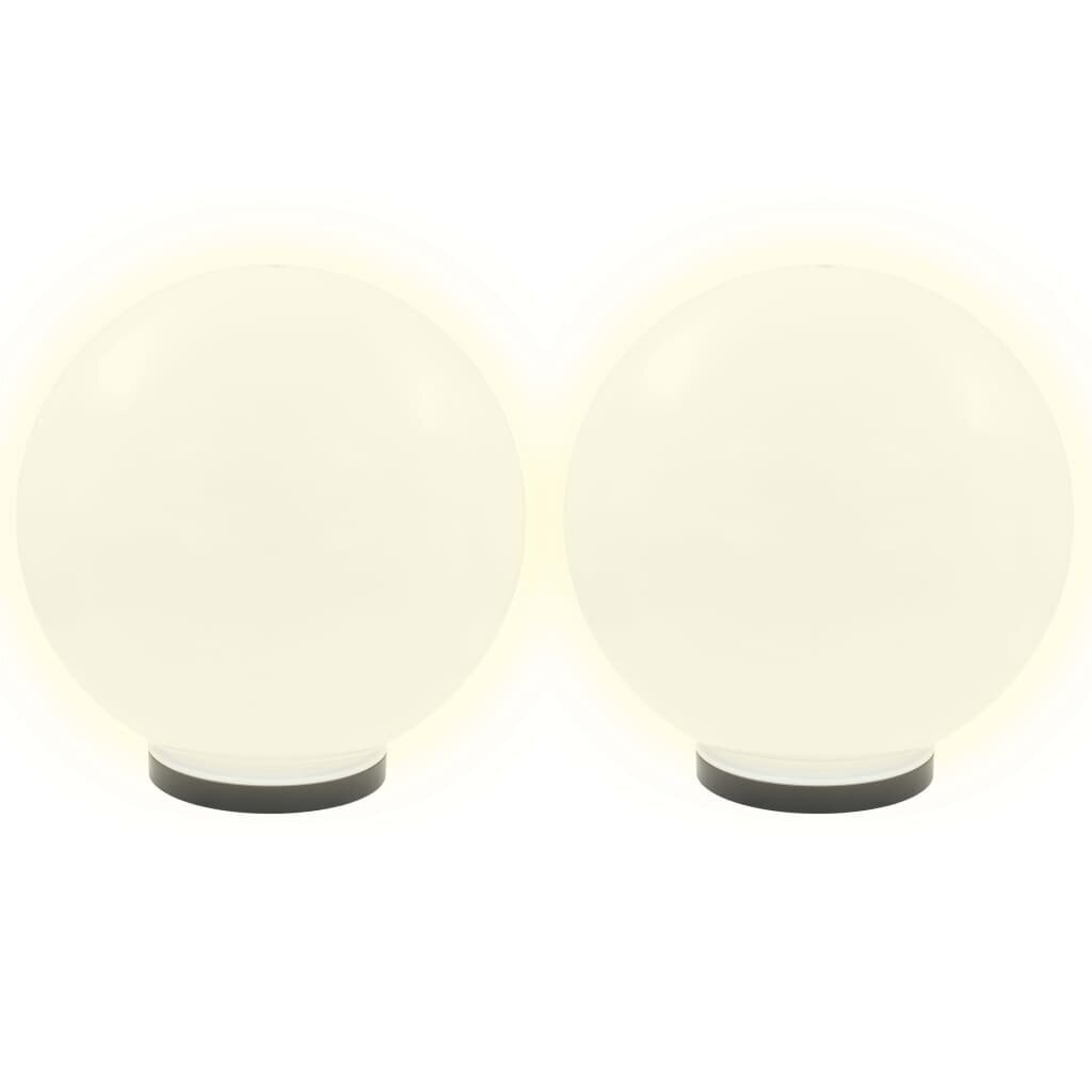 vidaXL LED lampas, 2 gab., sfēriskas, 40 cm, PMMA цена и информация | Āra apgaismojums | 220.lv