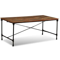 VidaXL virtuves galds, 180 cm, pārstrādāts masīvkoks цена и информация | Кухонные и обеденные столы | 220.lv