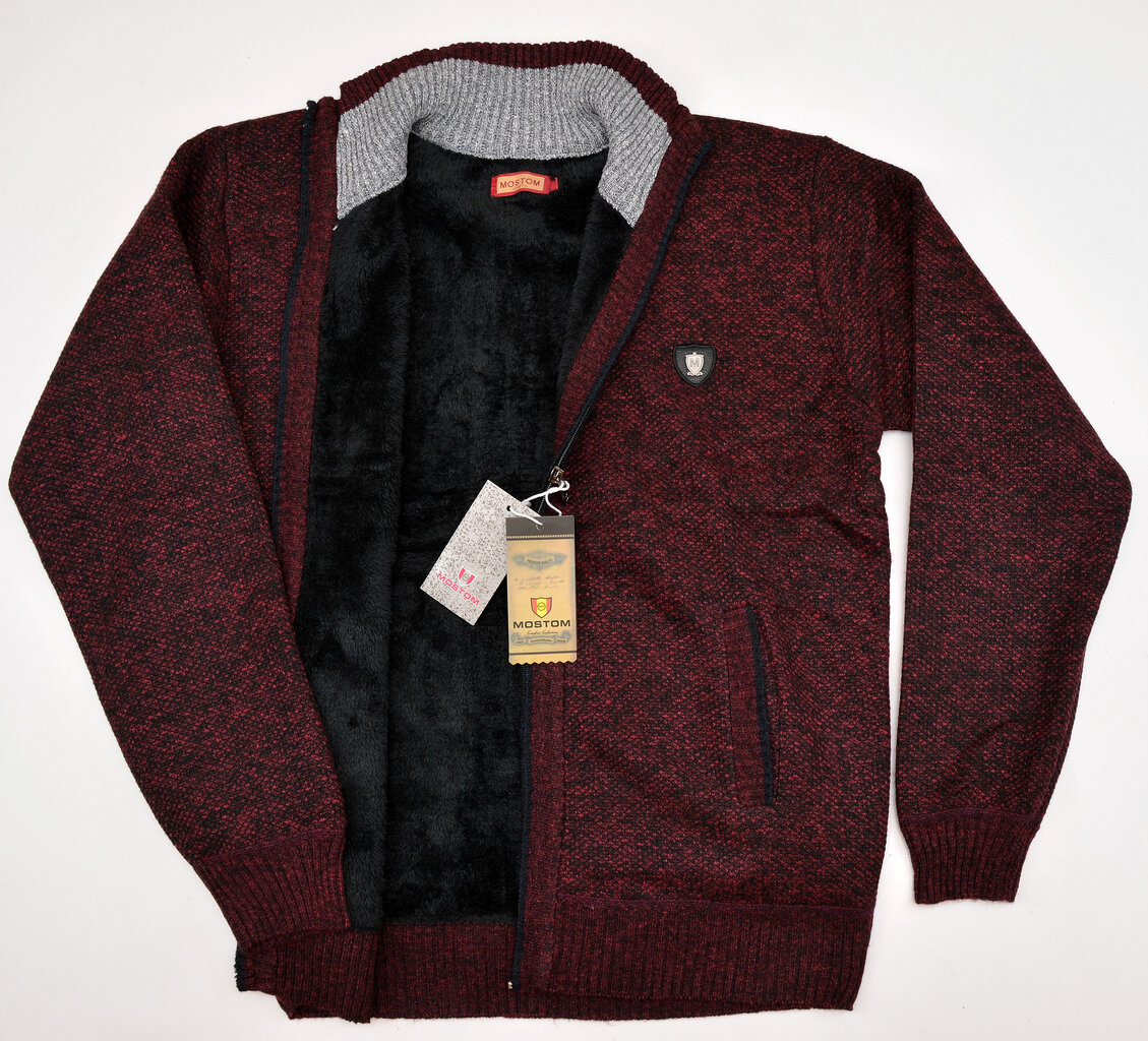 Vīriešu džemperis ar rāvējslēdzēju Mostom 1666, sarkans cena un informācija | Vīriešu džemperi | 220.lv