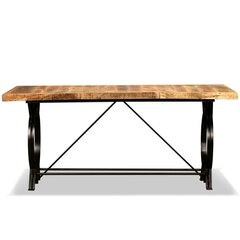 VidaXL virtuves galds, 180 cm, neapstrādāts mango masīvkoks цена и информация | Кухонные и обеденные столы | 220.lv