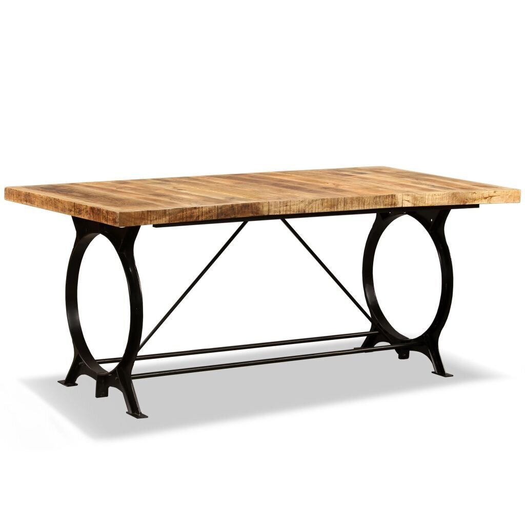 VidaXL virtuves galds, 180 cm, neapstrādāts mango masīvkoks cena un informācija | Virtuves galdi, ēdamgaldi | 220.lv