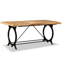 VidaXL virtuves galds, 180 cm, neapstrādāts mango masīvkoks cena un informācija | Virtuves galdi, ēdamgaldi | 220.lv