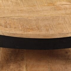 VidaXL kafijas galdiņš, 65x32 cm, neapstrādāts mango masīvkoks cena un informācija | Žurnālgaldiņi | 220.lv