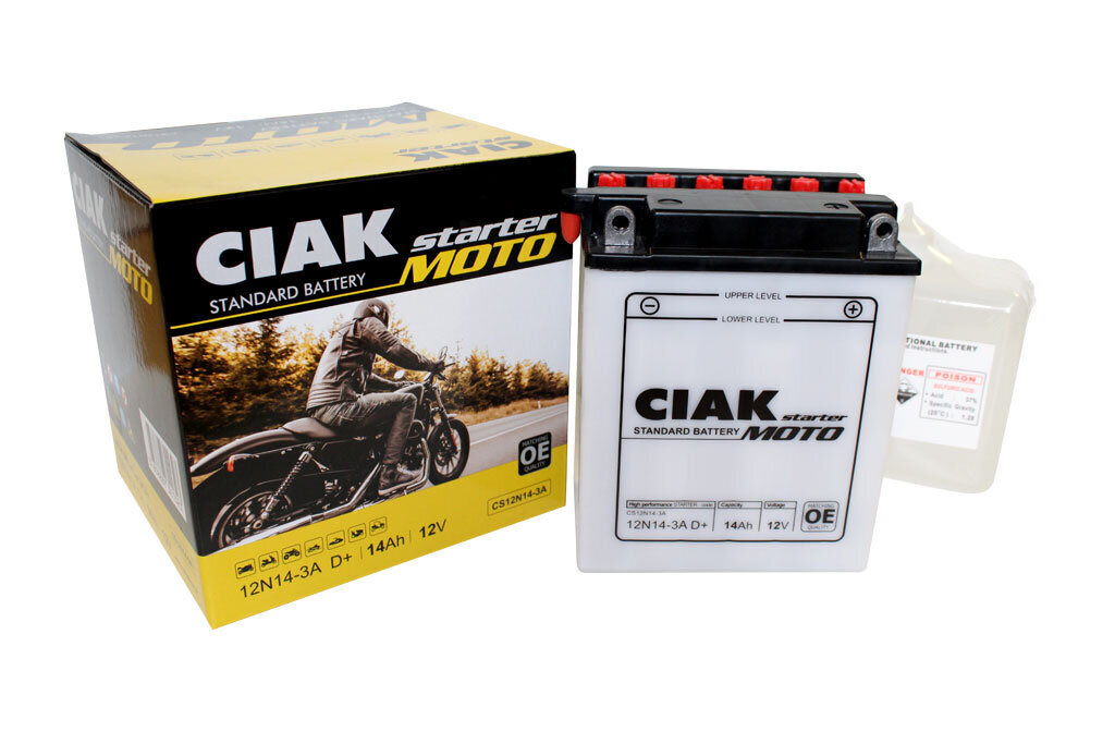 Akumulators CIAK 12N14-3A 14Ah 12V цена и информация | Moto akumulatori | 220.lv