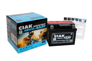 Аккумулятор CIAK YTX4L-BS 3Ач 12В цена и информация | Мото аккумуляторы | 220.lv