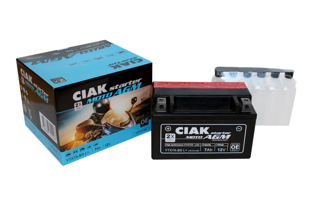 Akumulators CIAK YTX7A-BS 7Ah 12V цена и информация | Moto akumulatori | 220.lv