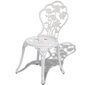 vidaXL bistro krēsli, 2 gab., liets alumīnijs, balti цена и информация | Dārza krēsli | 220.lv