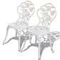 vidaXL bistro krēsli, 2 gab., liets alumīnijs, balti цена и информация | Dārza krēsli | 220.lv