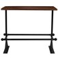 VidaXL bāra galds, 150x70x107 cm, pārstrādāts masīvkoks, tumši brūns цена и информация | Virtuves galdi, ēdamgaldi | 220.lv