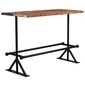 VidaXL bāra galds, 150x70x107 cm, pārstrādāts masīvkoks, daudzkrāsains cena un informācija | Virtuves galdi, ēdamgaldi | 220.lv