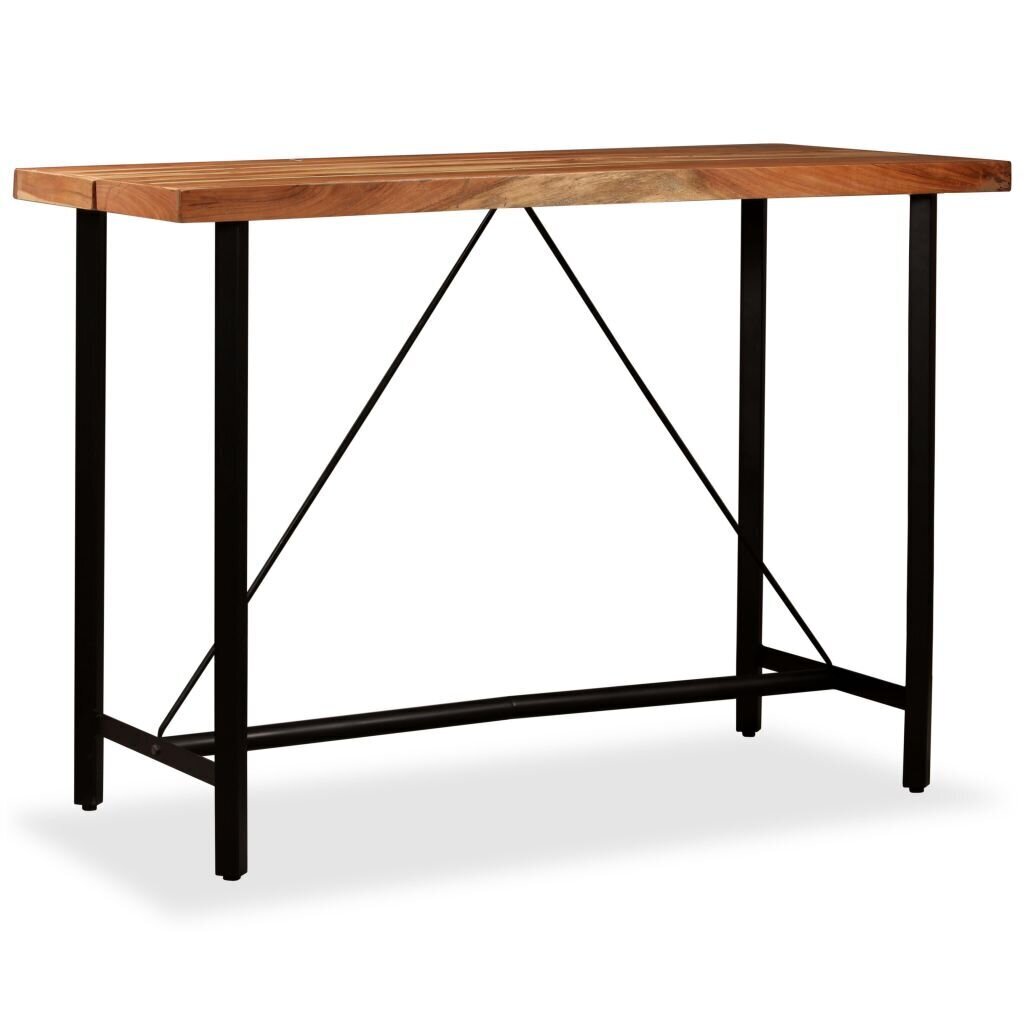 VidaXL bāra galds, 150x70x107 cm, akācijas masīvkoks cena un informācija | Virtuves galdi, ēdamgaldi | 220.lv