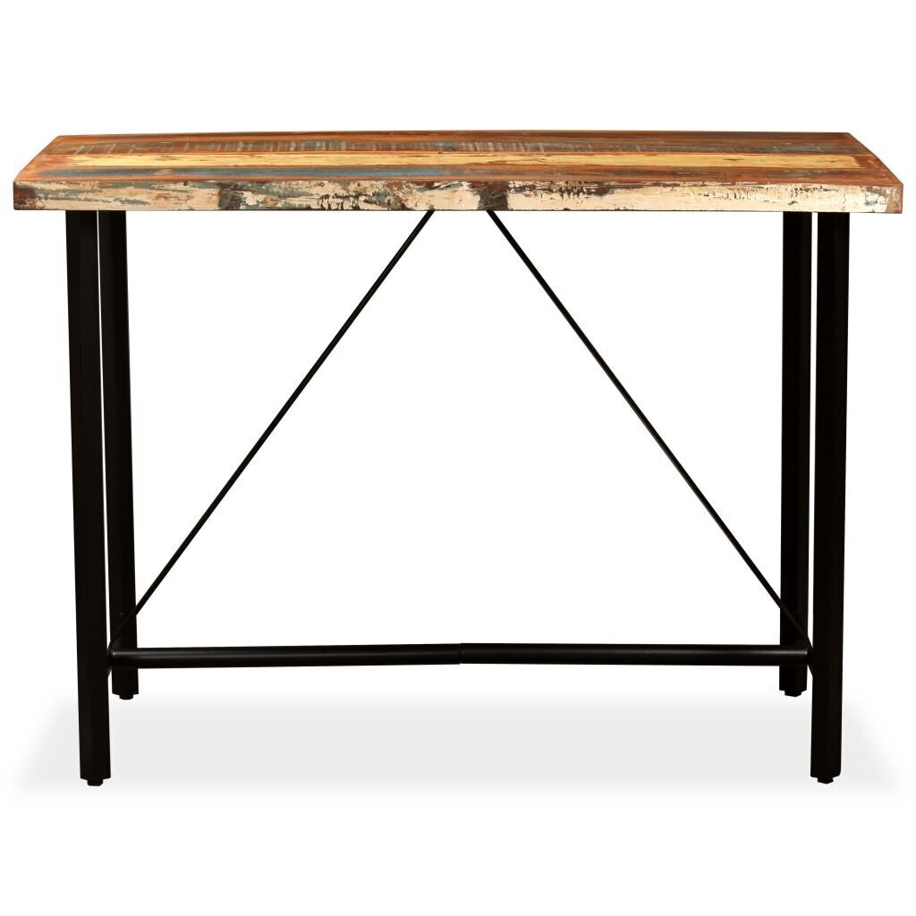VidaXL bāra galds, 150x70x107 cm, pārstrādāts masīvkoks цена и информация | Virtuves galdi, ēdamgaldi | 220.lv
