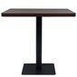 VidaXL bistro galds, 80x80x75cm, kvadrāta, MDF, tērauds, tumši pelēks cena un informācija | Virtuves galdi, ēdamgaldi | 220.lv