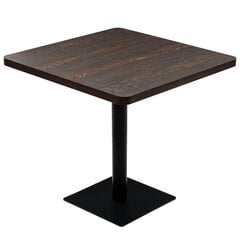 VidaXL bistro galds, 80x80x75cm, kvadrāta, MDF, tērauds, tumši pelēks цена и информация | Кухонные и обеденные столы | 220.lv