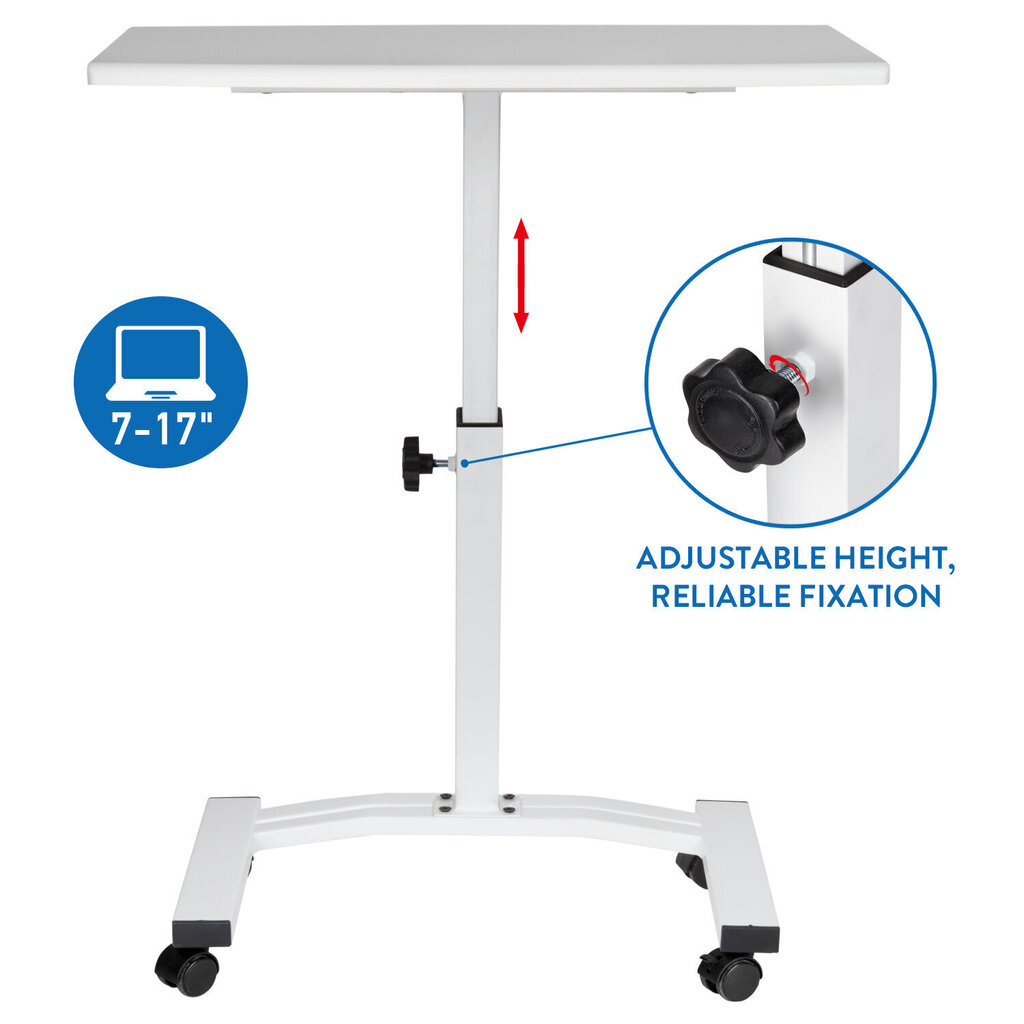 Rakstāmgalds portatīvajam datoram Tatkraft Cheer, balts cena un informācija | Datorgaldi, rakstāmgaldi, biroja galdi | 220.lv