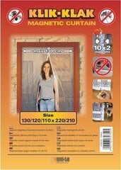 Magnētiskais durvju tīkls pret odiem melns 110-130 x 210-220 cm cena un informācija | Moskītu tīkli | 220.lv