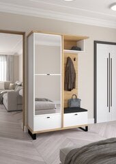 Комплект мебели для прихожей Meblocross Cross Cro-14 3D, коричневый / белый /черный цена и информация | Комплекты в прихожую | 220.lv