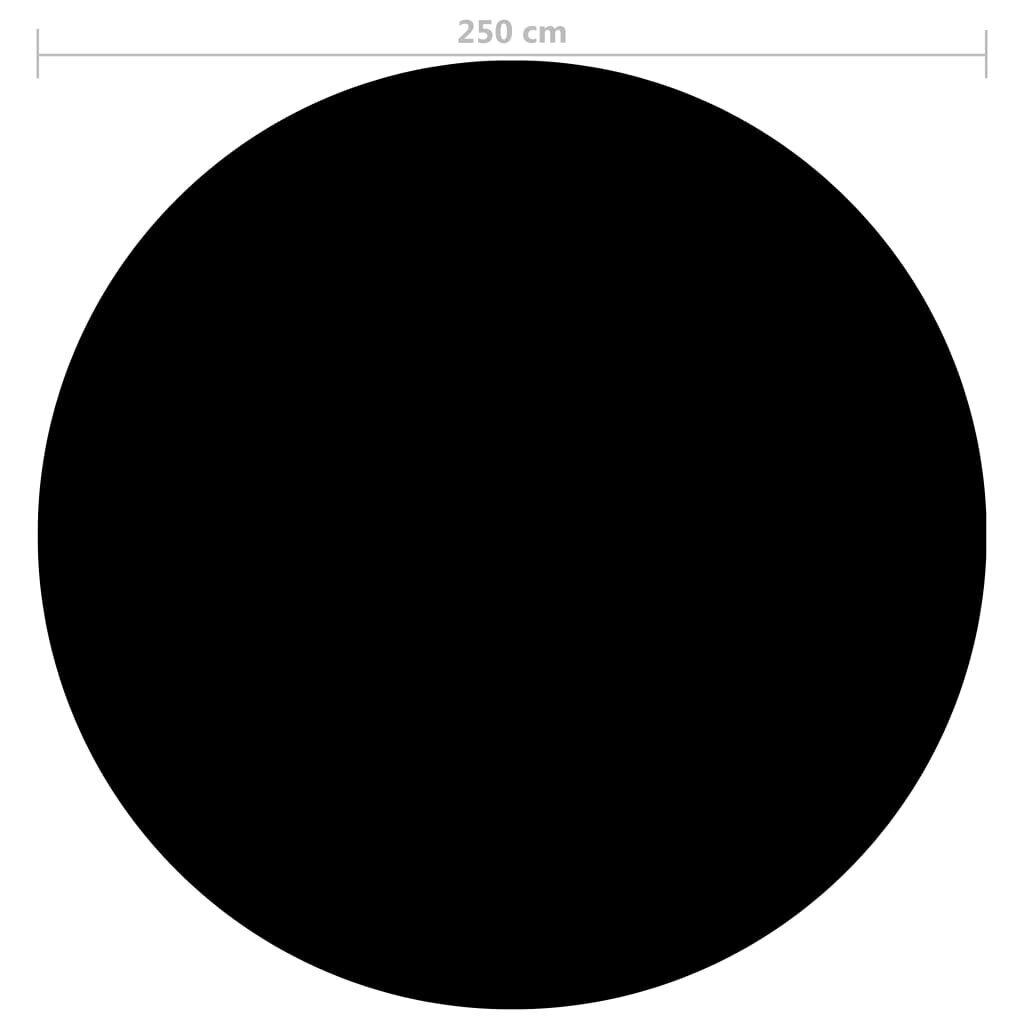 vidaXL baseina pārklājs, 250 cm, PE, melns cena un informācija | Baseinu piederumi | 220.lv