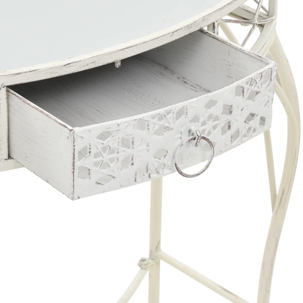 VidaXL galdiņš, 82x39x76 cm, franču stils, metāls, balts cena un informācija | Žurnālgaldiņi | 220.lv