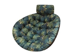 Spilvens piekarināmam šūpuļkrēslam HobbyGarden Moon, zils/zaļš cena un informācija | Krēslu paliktņi | 220.lv
