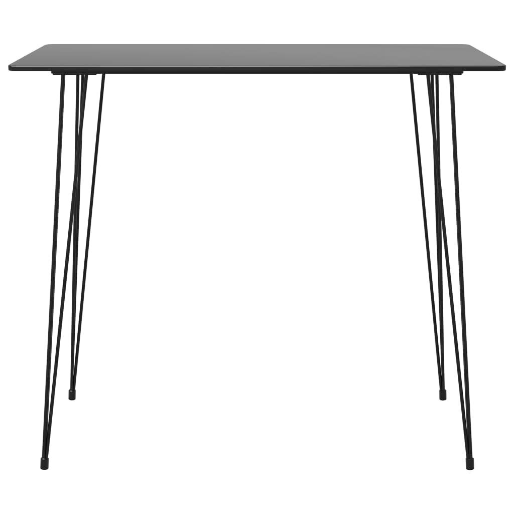 vidaXL bāra galds, melns, 120x60x105 cm cena un informācija | Virtuves galdi, ēdamgaldi | 220.lv