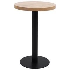 vidaXL bistro galds, gaiši brūns, 50 cm, MDF цена и информация | Кухонные и обеденные столы | 220.lv