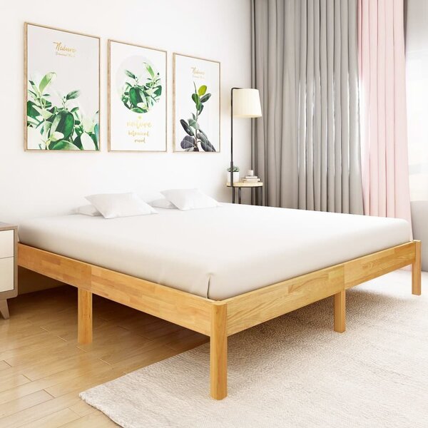 VidaXL gultas rāmis, 200x200 cm, ozola masīvkoks cena | 220.lv