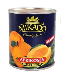 Aprikožu pusītes mizotas sīrupā MIKADO, 850 ml / 475 g цена и информация | Консервы | 220.lv