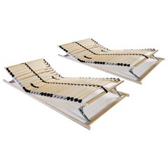 vidaXL gultas redeles, 2 gab., ar 28 līstītēm, 7 zonas, 80x200 cm цена и информация | Voodisahtel Umea, 200cm | 220.lv