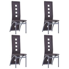 Набор из 4 стульев, коричневый цена и информация | Стулья для кухни и столовой | 220.lv