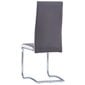 vidaXL konsoles virtuves krēsli, 4 gab., pelēka mākslīgā āda cena un informācija | Virtuves un ēdamistabas krēsli | 220.lv