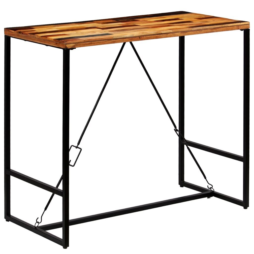 VidaXL bāra galds, 120x60x106 cm, pārstrādāts masīvkoks cena un informācija | Virtuves galdi, ēdamgaldi | 220.lv