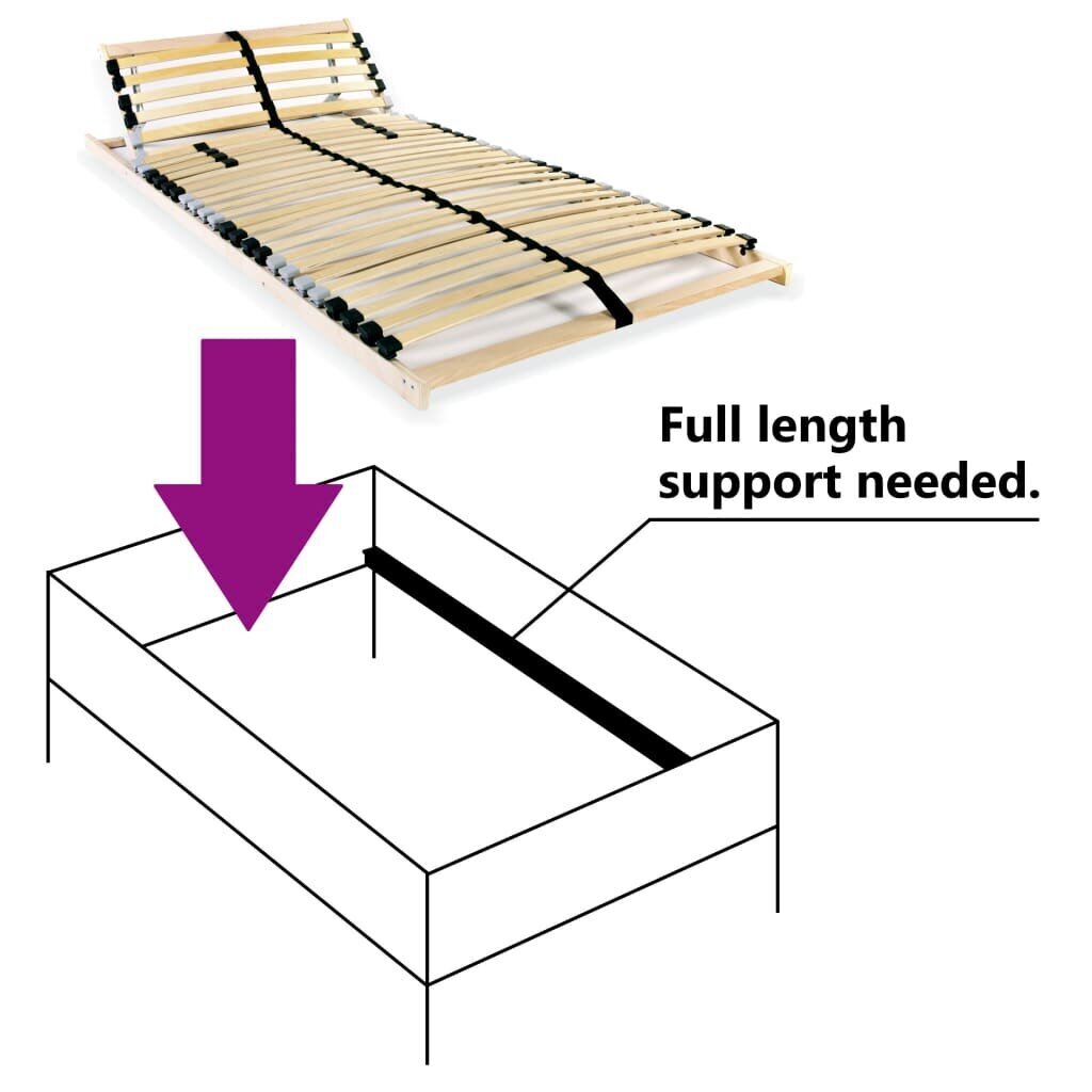 VidaXL gultas redeles, 28 līstītes, 7 zonas, 70x200 cm cena un informācija | Gultas restes | 220.lv