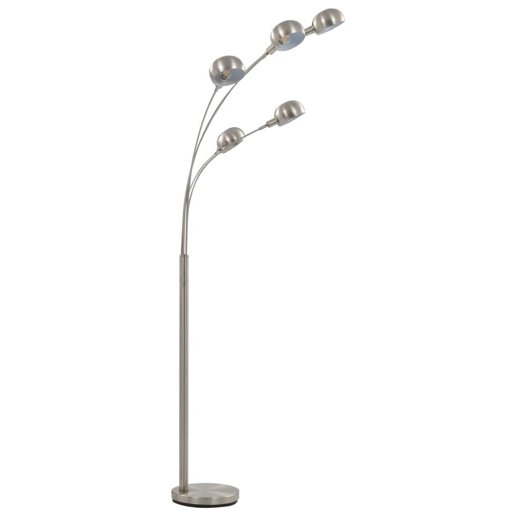 vidaXL stāvlampa, 200 cm, 5 x E14, sudraba krāsā cena un informācija | Stāvlampas | 220.lv